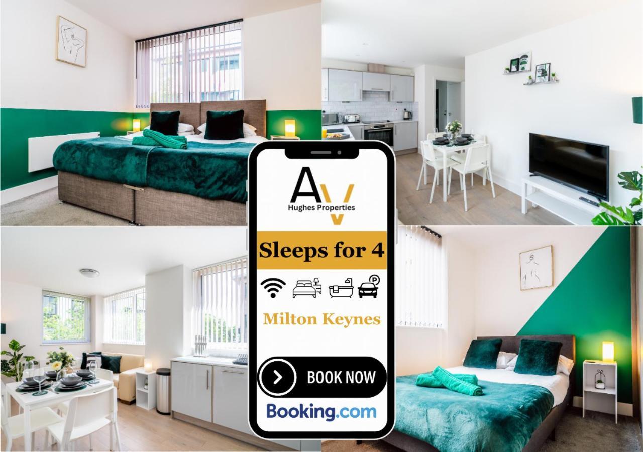 Modern Two-Bedroom Apartment - Central Location, Free Wi-Fi, Ideal For Long Stays By Av Hughes Properties Milton Keynes Eksteriør billede